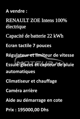 RENAULT Zoe Intens 22kwh occasion 1785728