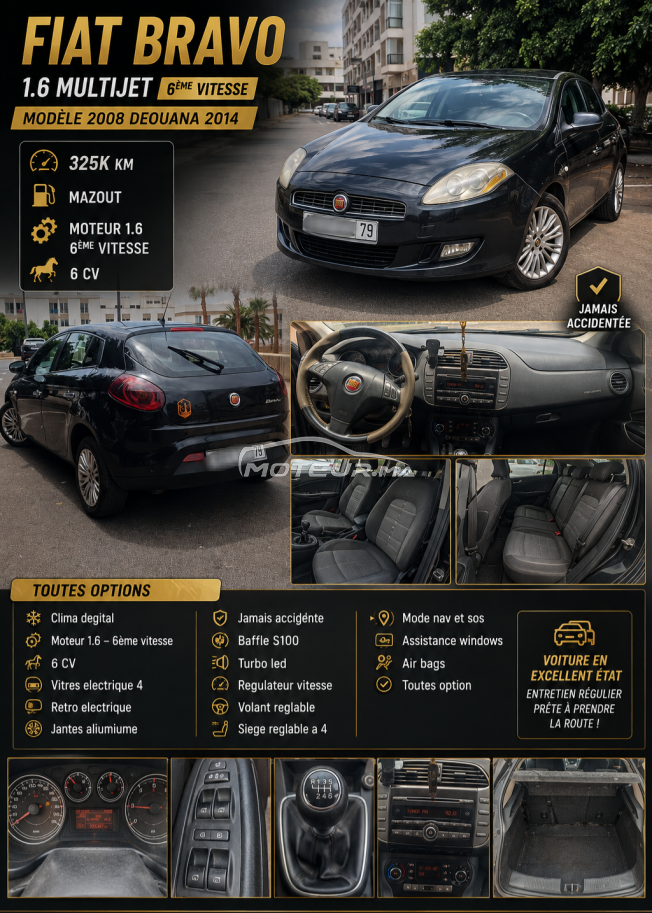 Fiat bravo 2008 diesel tt option