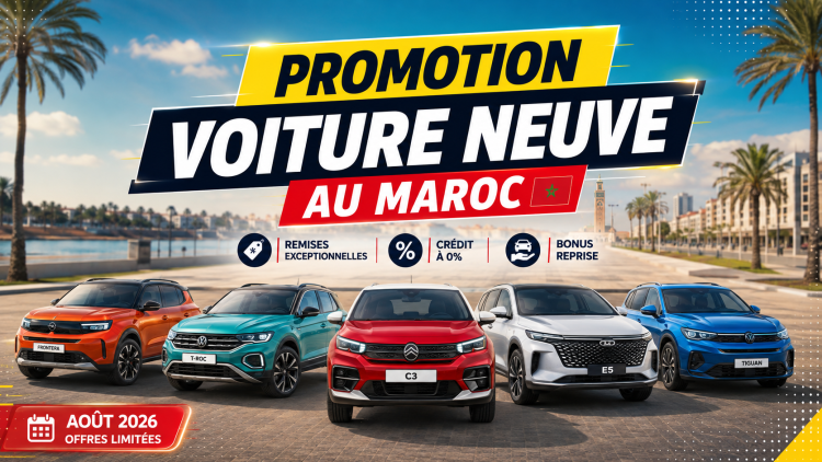 Promos voitures neuves au Maroc : les meilleures offres du mois d’août 2026